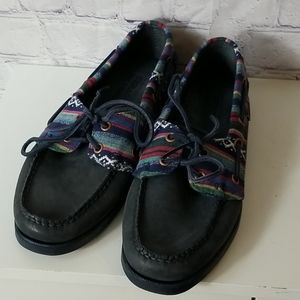 Sebago Boat Navy Tribal Flats Shoes